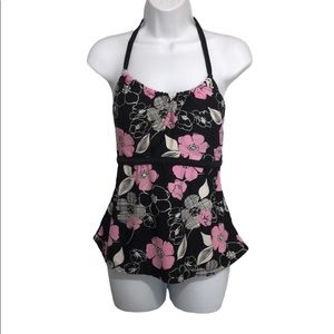 Ocean Dream Women’s  Floral Print Tankini Top Size 16W